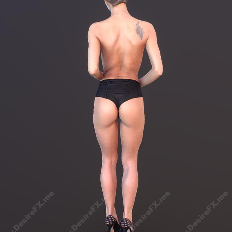 赤发女神摆姿3D打印模型|Nude Girl Posing and Red Head Woman Nude – 3D Print Model STL