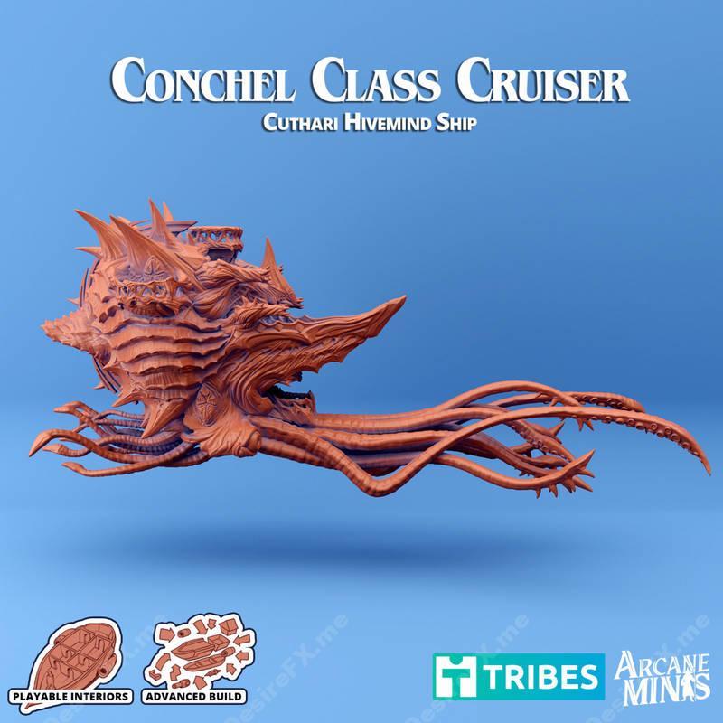 Conchel类 Cruiser 3D打印模型|Conchel Class Cruiser – 3D Print Model