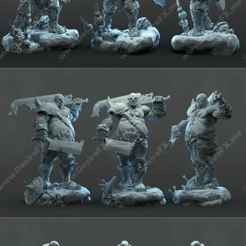 奥术军团 3D打印模型 STL|Orc Horde – 3D Print Model STL
