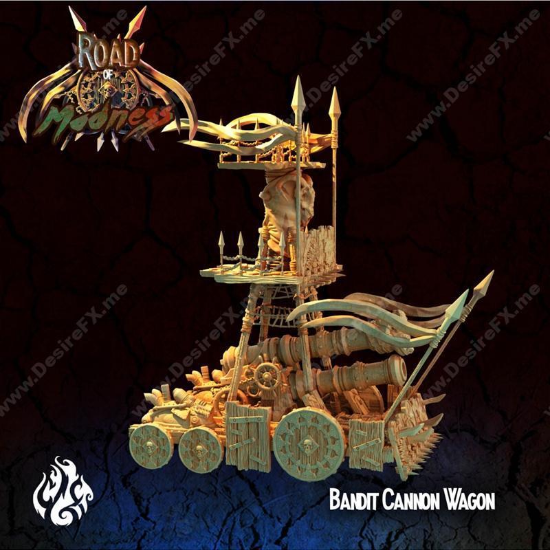 带枪货车模型——3D打印可打印设计|Bandit Cannon Wagon – 3D Print Model STL