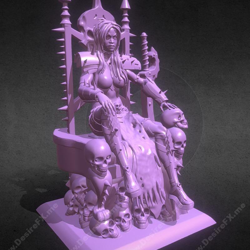 死亡女神3D打印雕塑模型|Killer Woman Death God Sculpture – 3D Print Model STL