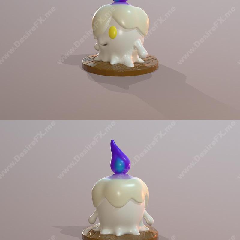 宝可梦 Litwick 3D打印模型|Pokemon Litwick – 3D Print Model