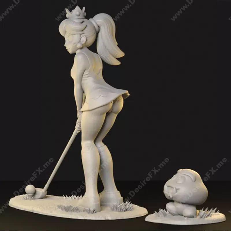 公主 Peach 转盘高尔夫 3D打印模型|Princess Peach Golf Day – 3D Print Model STL