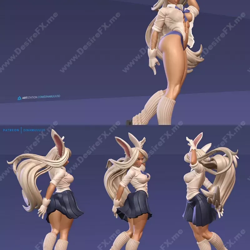 我的英雄学院 2 3D打印模型|Mirko School Girl – Boku no Hero Academia 2 – 3D Print Model STL