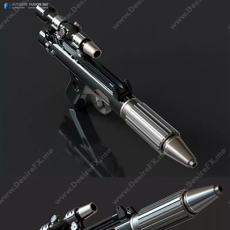 DH-17脉冲步枪 - 3D打印模型|DH-17 blaster – 3D Print Model STL