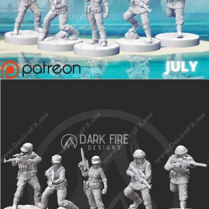路径之队（人类）3D打印模型|Pathfinder Squad (Human) – 3D Print Model STL