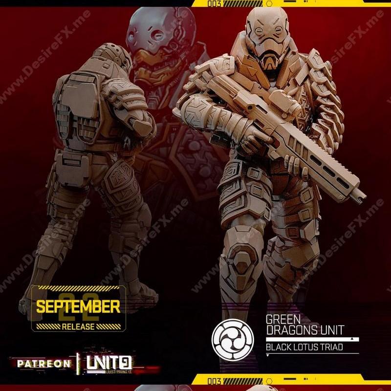绿色龙 3D打印模型|UNIT9 Green Dragon Unit – 3D Print Model STL