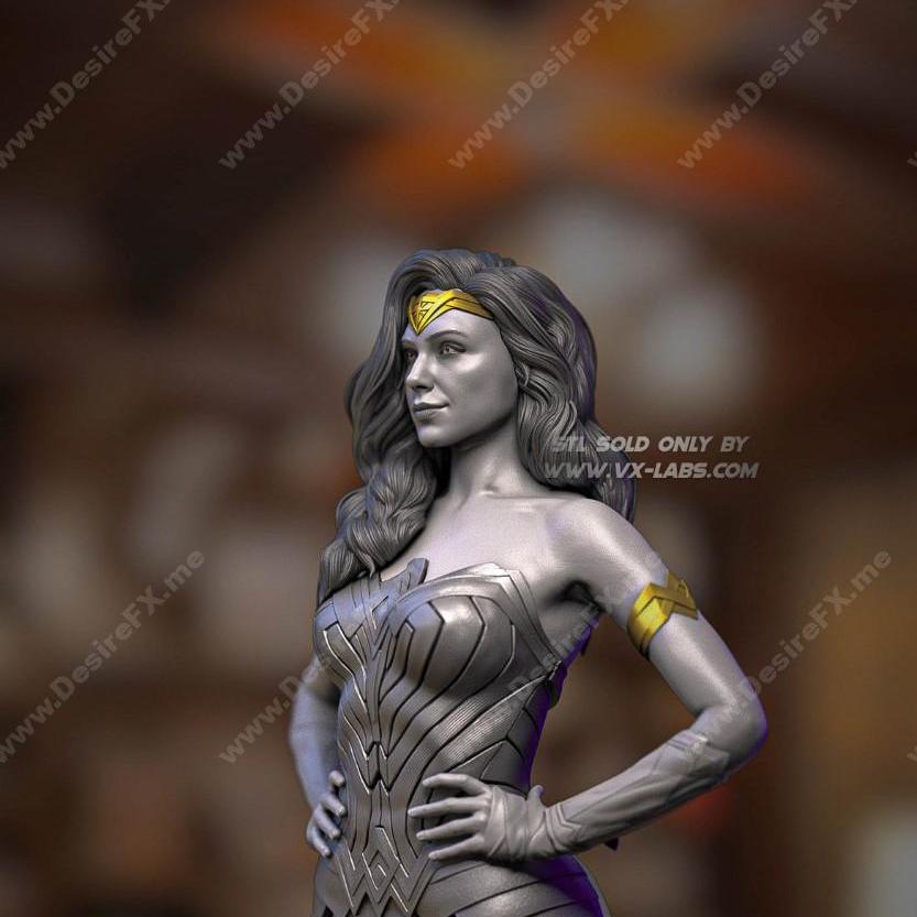 亚马逊战姬——盖尔·加朵 3D打印模型|Amazonian Warrior – Gal Gadot – 3d print model