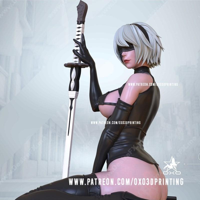 OXO3D - 2B 3D打印模型（2022年版）|OXO3D – 2B SFW and NSFW Version (August 2022 Model) – 3D Print Model STL