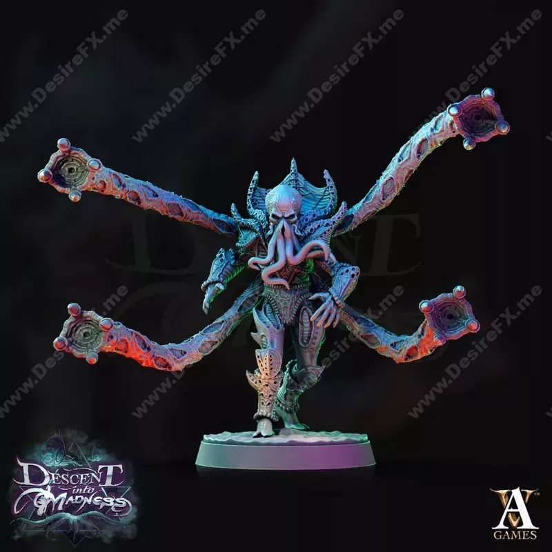 Archvillain Games《恩cephalid狂暴兵》3D打印模型|Archvillain Games – Descent into Madness – Encephalid Shocktroopers – 3D Print Model STL