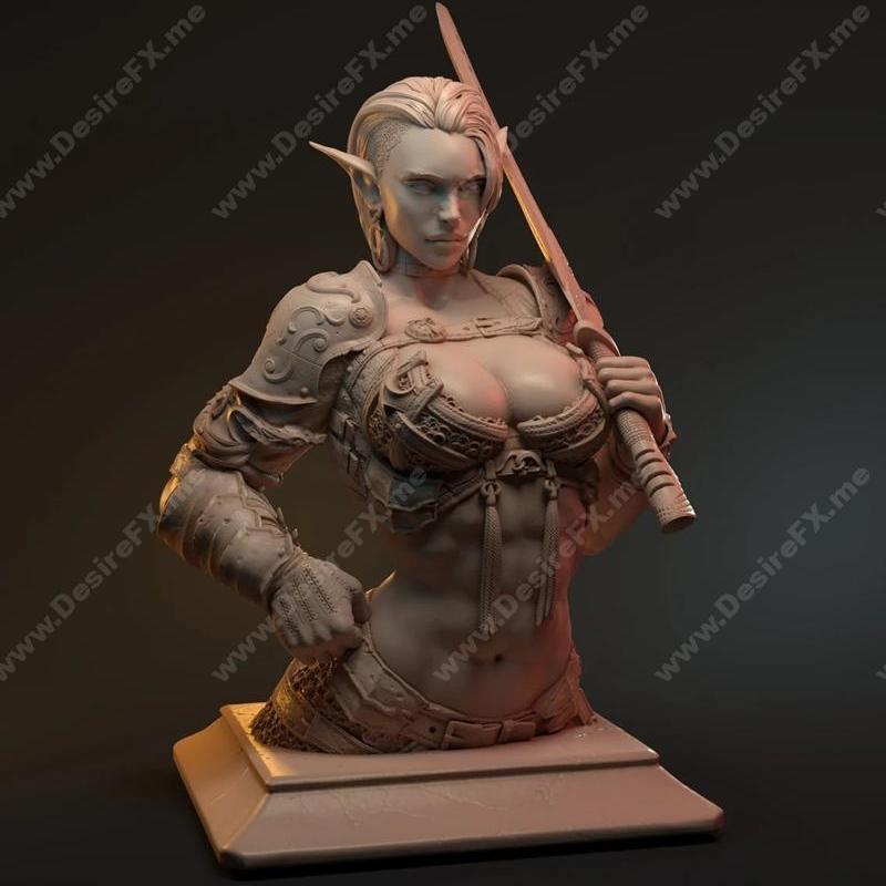 晨曦姐妹组——莫尔塔纳、哈扎、塞莱斯提亚 3D打印模型|Sisters of the Dawn – Mortsana, Hanza, Selestia bust – 3D Print Model STL