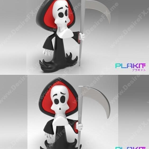 Plakit 3D打印模型：《grim 剑魂》角色模型|Plakit As Aventuras de Grim, Grim Reapert – 3D Print Model STL