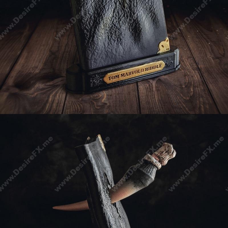 伏地魔日记与 Basilisk 龙牙 3D打印模型|Tom Riddle Diary and the Basilisk Fang – Harry Potter – 3D Print Model STL