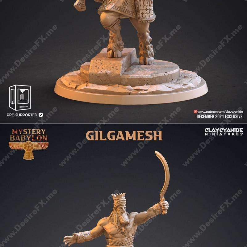 黏土氰化物迷你模型：恩奇都、吉尔伽美什 3D打印雕塑|Clay Cyanide Miniatures – Enkidu, Gilgamesh – 3D Print Model STL