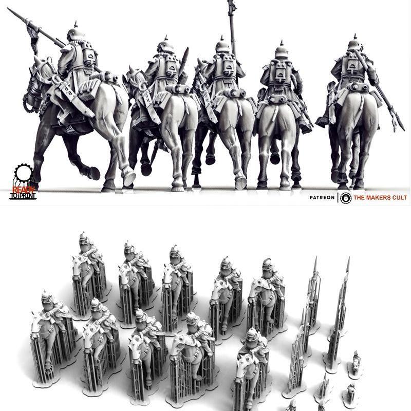 Valour Korps shock骑兵 3D打印模型|The Makers Cult – Valour Korps – Shock Cavalry – 3D Print Model STL