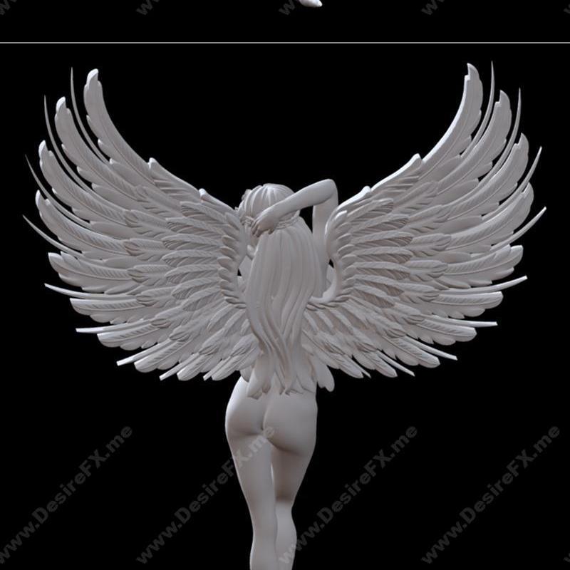 暗角风格3D打印模型：裸体少女|Girl Naked and Dark Angle – 3D Print Model STL
