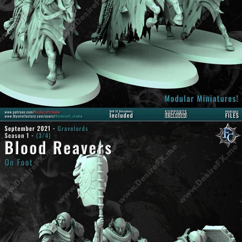 Fleshcraft Studio旗下《血仇者》洛瑟里乌斯3D打印模型|Fleshcraft Studio – Lotharius, Blood Reavers – 3D Print Model STL