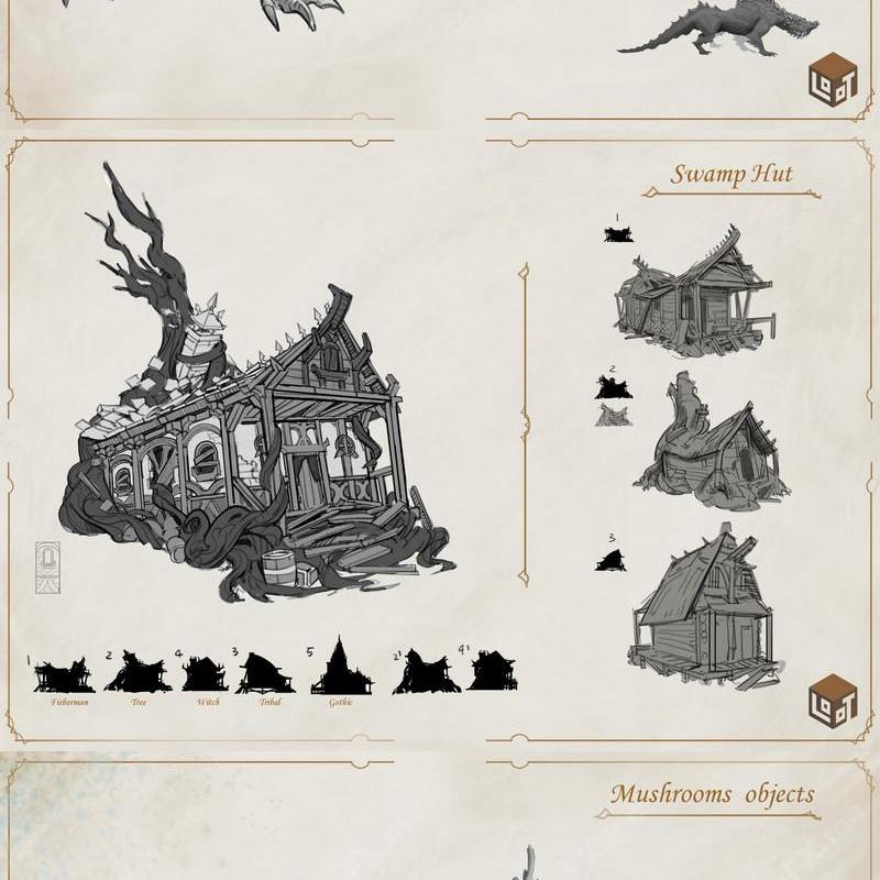 洛特工作室幻想系列：腐烂沼泽集结——3D打印模型|Loot Studios Fantasy – Gathering in the Festering Swamp – 3D Print Model STL