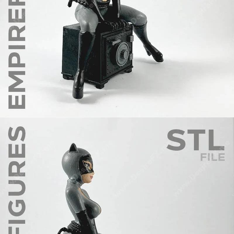 猫女 - 帝国雕像系列 - 3D打印模型|Catwoman – Empire Figures – 3D Print Model STL