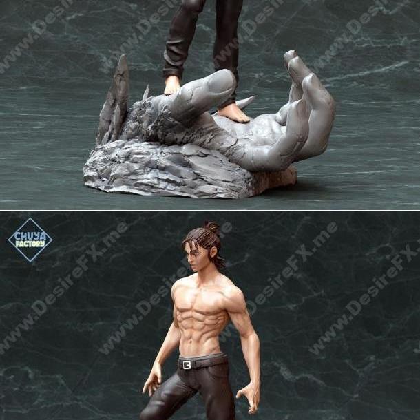 三渲二风格Eren Jaeger 3D打印模型|Eren Jaeger – 3D Print Model STL