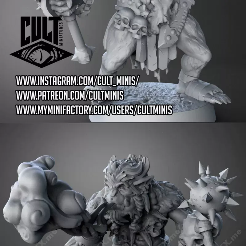 邪恶化装团伙 – 3D打印模型 – STL文件|Bugbear Thugs – Cult Miniatures – 3D Print Model STL
