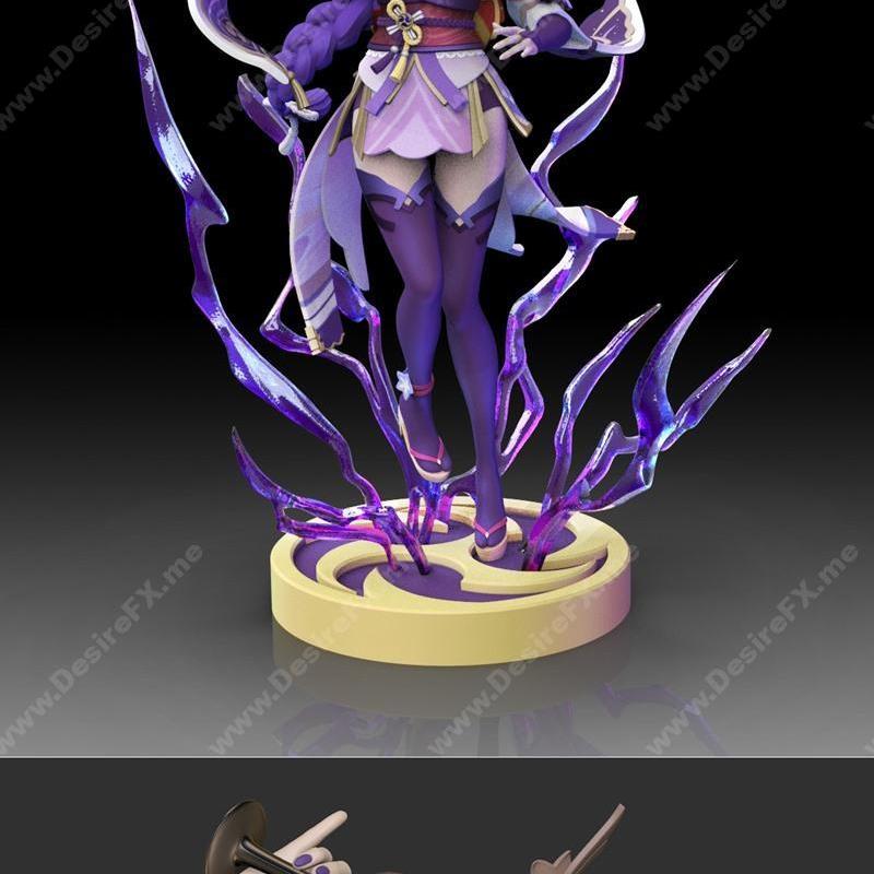 雷电将军巴尔 3D打印模型|Raiden Shogun Baal – 3D Print Model STL