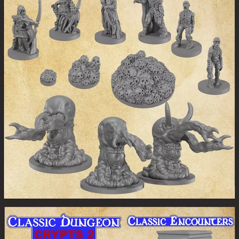 DungeonWorks 亡灵崛起 3D打印模型|DungeonWorks – Monstrous Encounters – Undead Rising – 3D Print Model STL