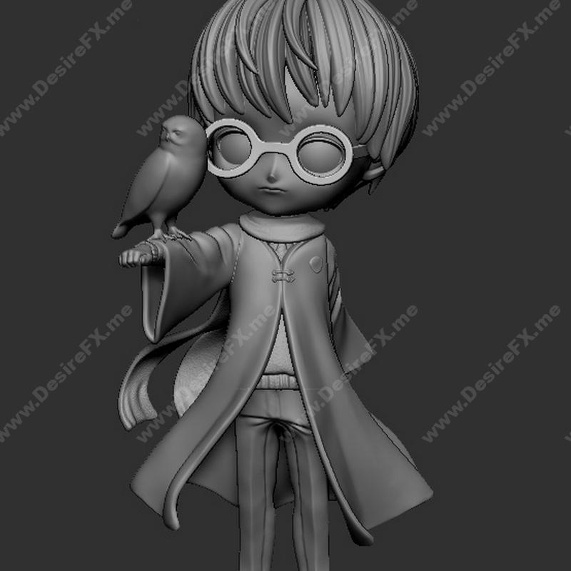 哈利波特迷你3D打印模型|Harry Potter Chibi – 3D Print Model STL
