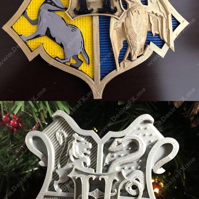 霍格沃茨纹章 - 3D打印模型 STL|Hogwarts Crest – 3D Print Model STL