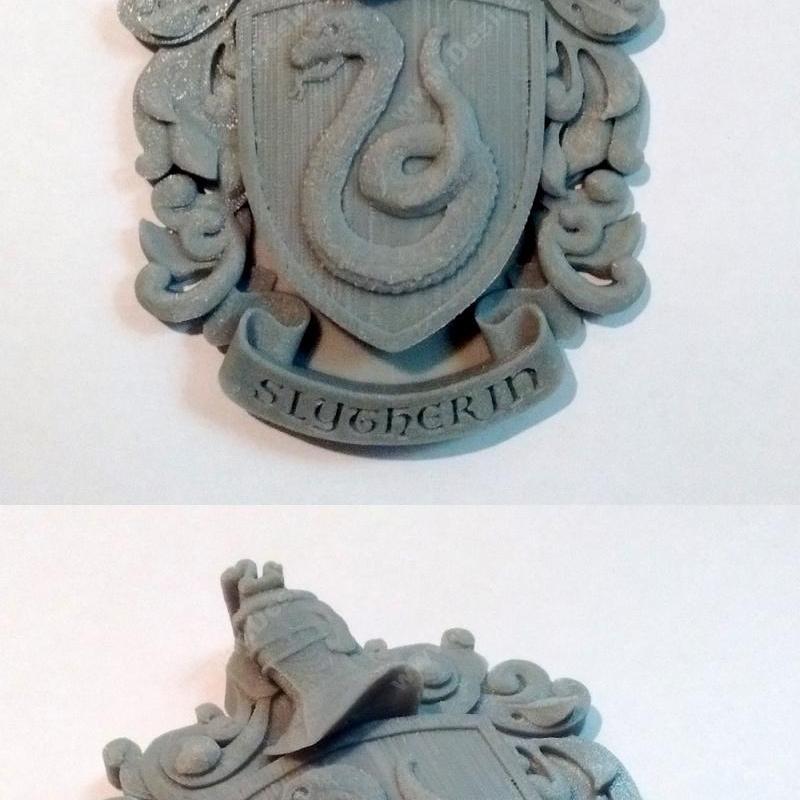 斯莱特林的纹章——3D打印模型|Coat of Arms – Syltherin – 3D Print Model STL