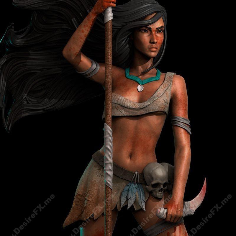 波卡洪塔斯 3D打印模型|Pocahontas – 3D Print Model STL