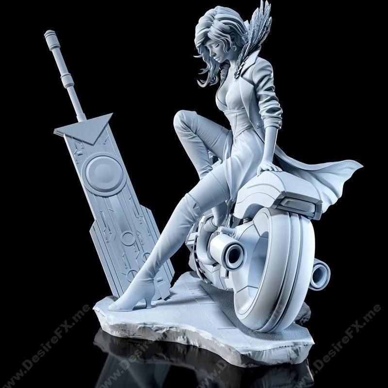 transistor角色3D打印模型|Red from Transistor Figure and Bust – 3D Print Model STL