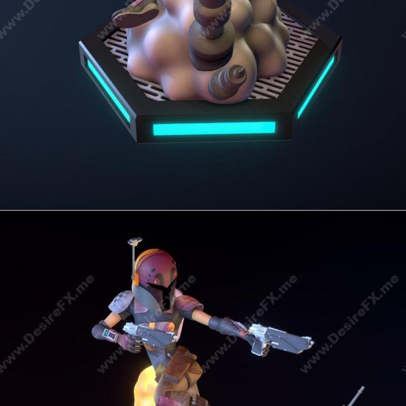 Sabine Wren 3D打印模型 STL|Sabine Wren – 3D Print Model STL