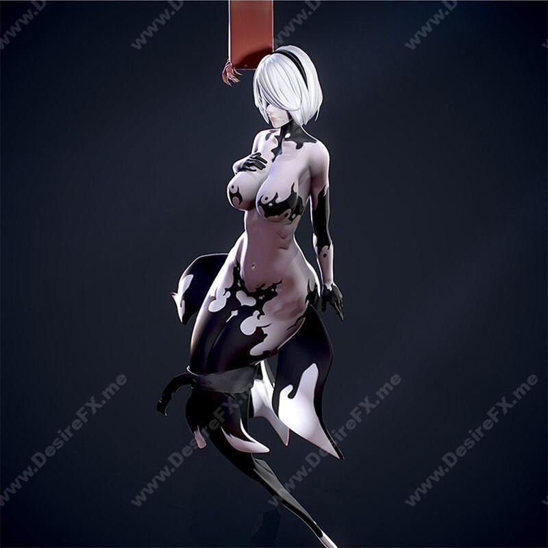尼尔：自动人形 2B 3D打印模型|Mermaid 2B from Nier Automata – 3D Print Model STL