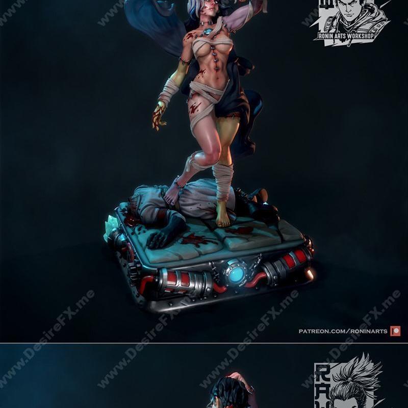 涅尼亚崛起——弗兰肯斯坦新娘3D打印模型|Nenia Rising – Bride of Frankenstein Diorama – 3D Print Model STL