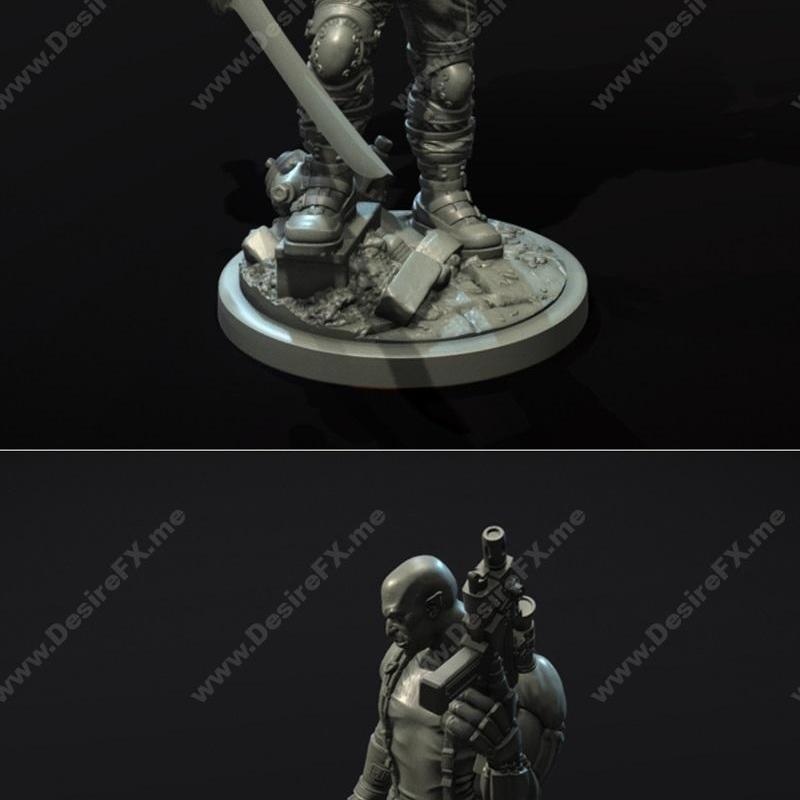 Shadowrun 战斗雕像 3D打印模型|Shadowrun Sledge Limited Edition Statue – 3D Print Model STL