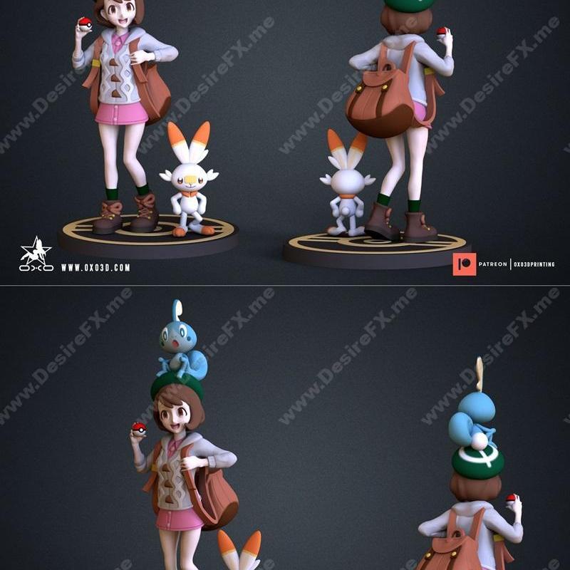 宝可梦剑盾 3D打印模型 Gloria|Gloria – Pokemon Sword and Shield – 3D Print Model STL
