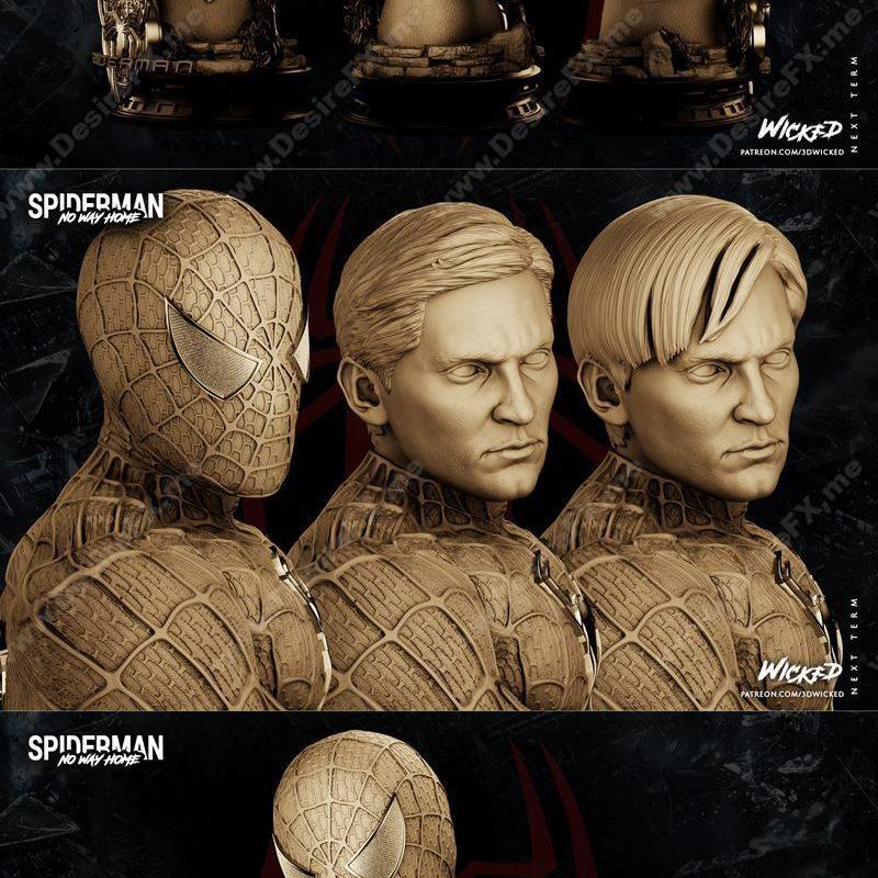漫威蜘蛛侠3D打印模型|Wicked – Marvel Spiderman Bust – 3D Print Model STL