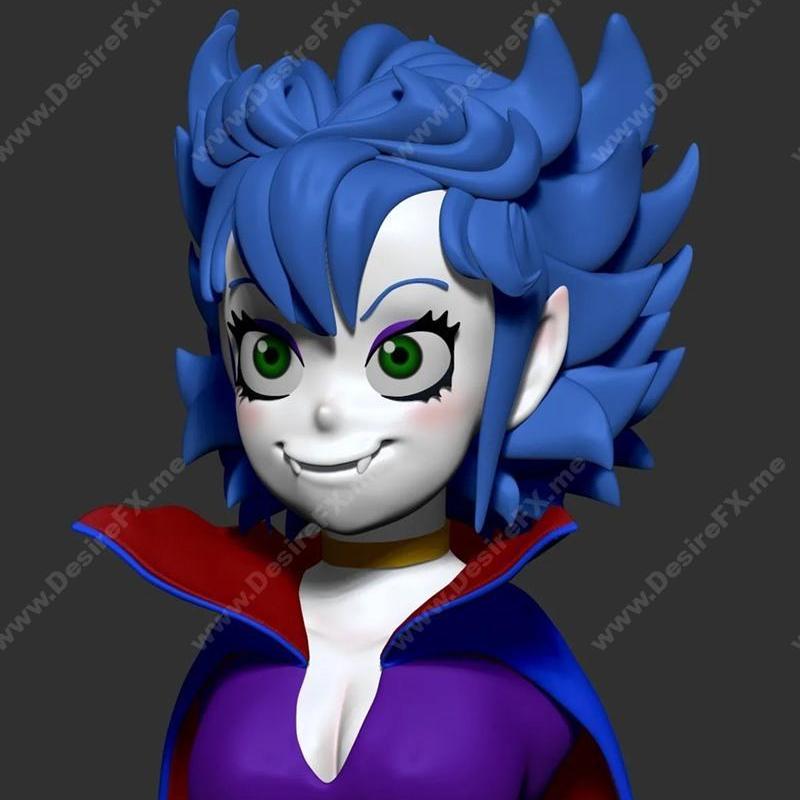 3D打印模型：吸血鬼女孩胸围设计|Vampire Girl Bust – 3D Print Model STL