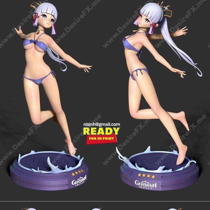 原神Ayaka bikini 3D打印模型|Ayaka in bikini – Genshin Impact – 3D Print Model STL