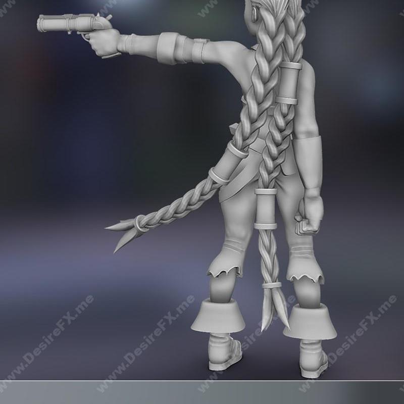 绝地求生与《咒术回战》3D打印模型|Jinx Arcane League of Legends and Nikaido Dorohedoro – 3D Print Model STL