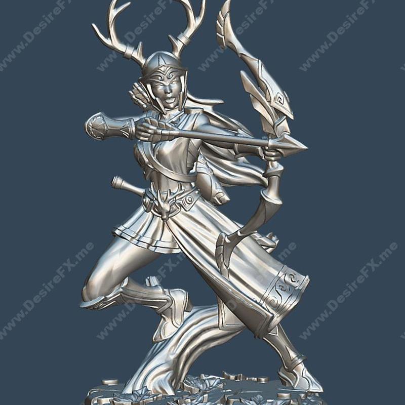 阿瑞斯冠军模型：阿瑞斯-雅典娜-阿尔忒弥斯 3D打印雕塑|Daughter – Artemis, Artemis Champion, Athena – 3D Print Model STL