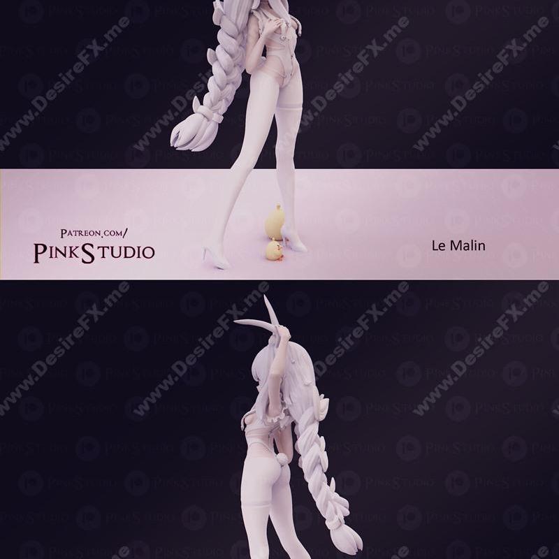 Pink Studio 3D打印模型：梦幻动漫角色精致复刻|Le Malin – Pink Studio – 3D Print Model STL