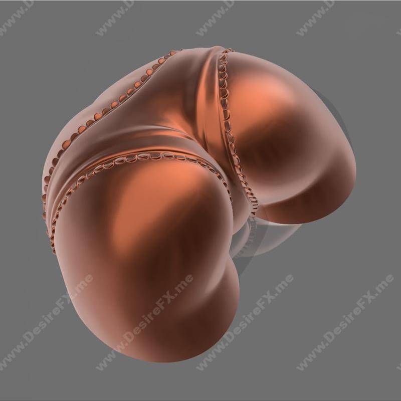 3D打印模型：动漫角色内裤设计|Panties on a Butt – 3D Print Model STL