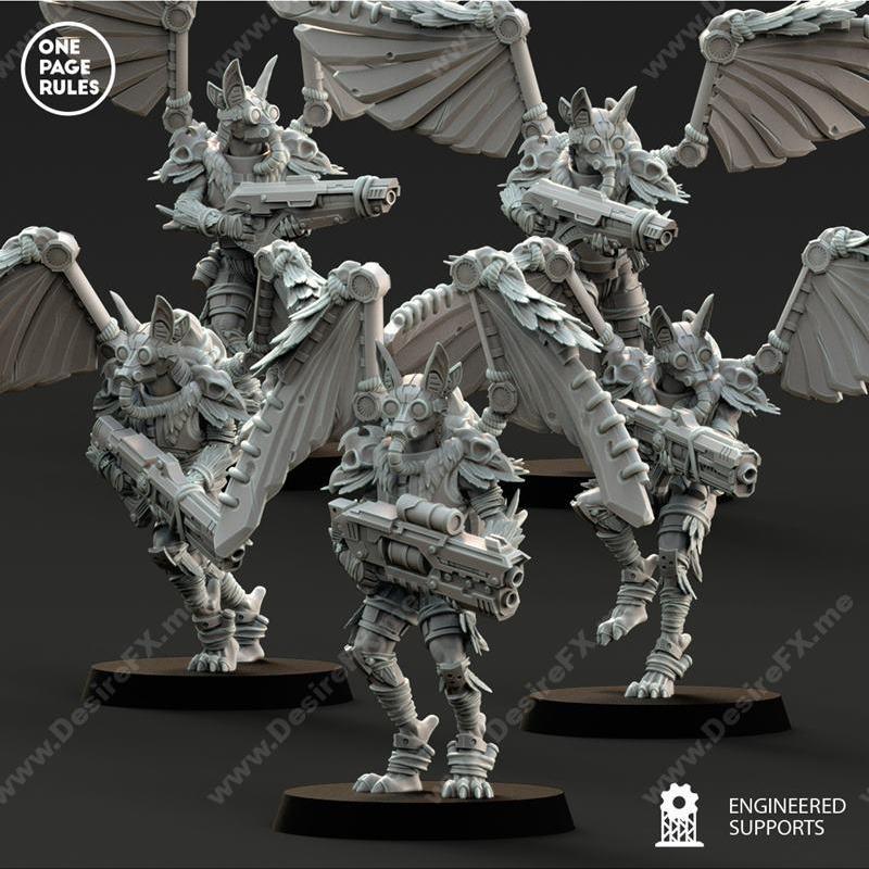 一页规则 - 狼群 - 3D打印模型|One Page Rules – Jackals – 3D Print Model STL