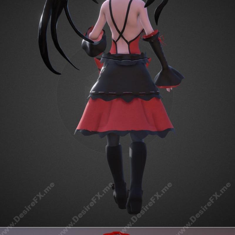 库鲁米· Tokisaki 3D打印模型|Kurumi and Kurumi Tokisaki – 3D Print Model STL