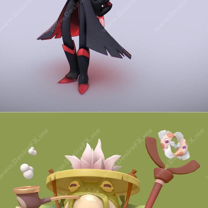 Blitzo与Sir Big Croak The Seer 3D打印模型|Blitzo and Sir Big Croak The Seer – 3D Print Model STL