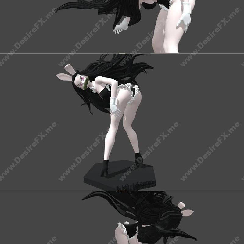 《鬼灭之刃·祢豆子 3D打印模型》|Nezuko Bunny – 3D Print Model STL