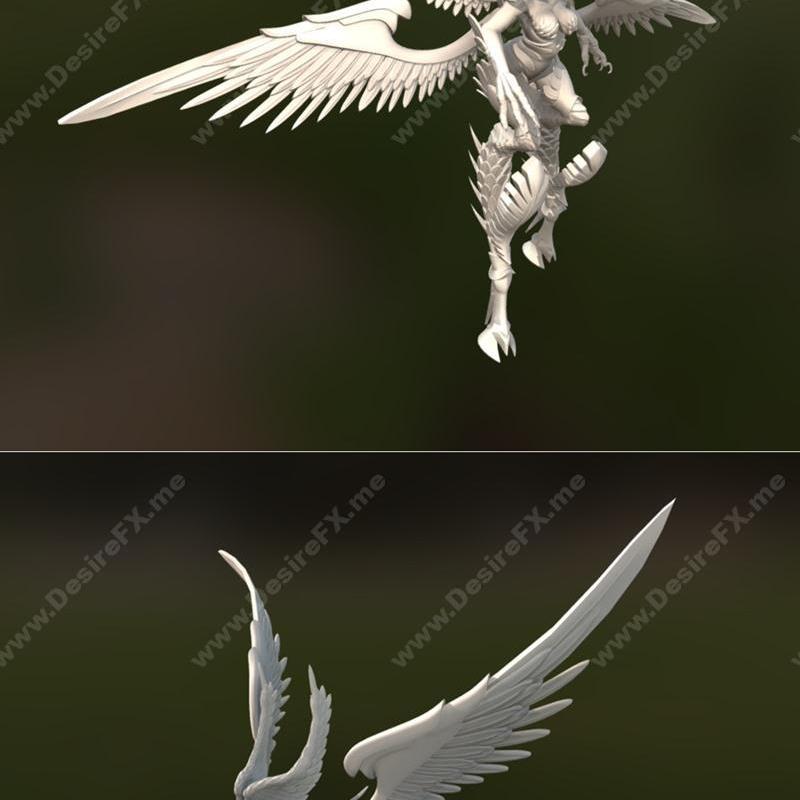 最终幻想14 3D打印模型|Garuda Final Fantasy XIV – 3D Print Model STL