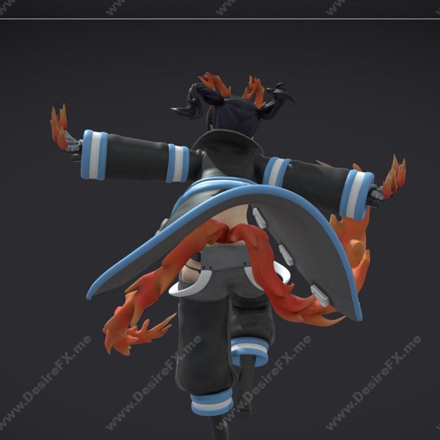 Tamaki Kotatsu 3D打印模型：恶魔人公会 森林精灵德鲁伊手绘角色|Tamaki Kotatsu figure – Enen no Shouboutai fanar and Hand Painted Night Elf Druid – 3D Print Model STL